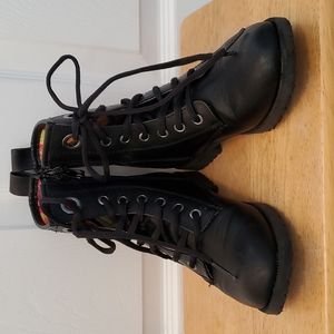 Cat & Jack Girls Black Combat Boots